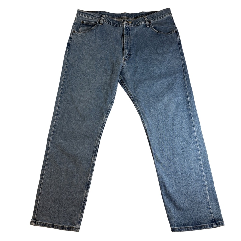 Wrangler Premium Quality Comfort Straight Leg Jeans Mens 37x28 Medium Wash Blue‎